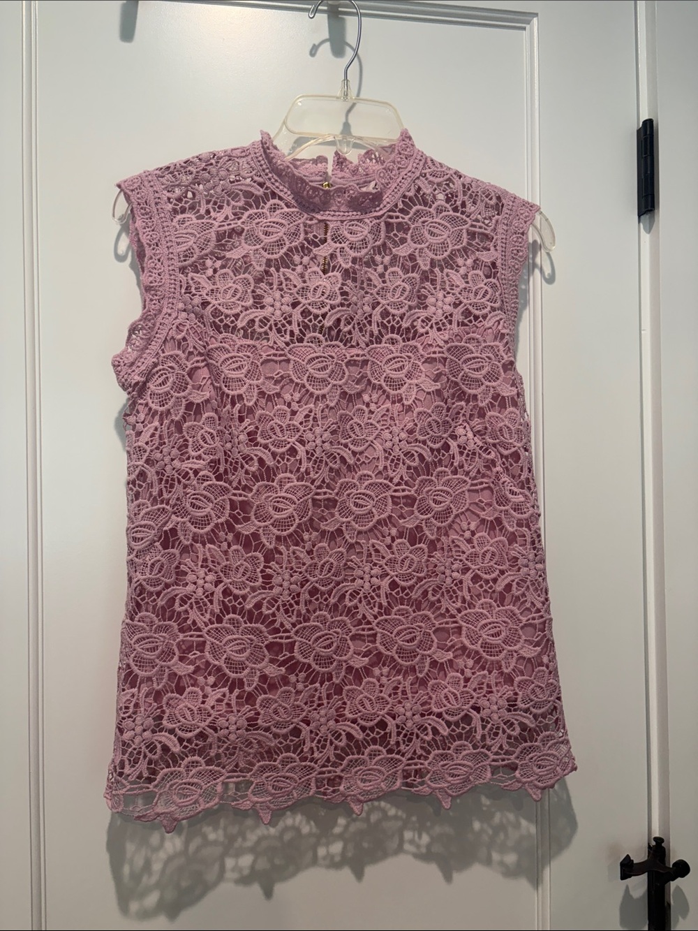Nanette Lepore Pink Lace Sleeveless Tank Top